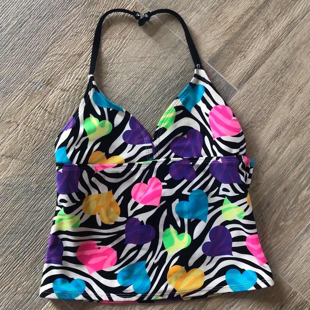 Tankini Zebra Heart Girls Swimsuit